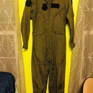 Authentic Military khaki jumpsuit-has Velcro on sides to adjust waist